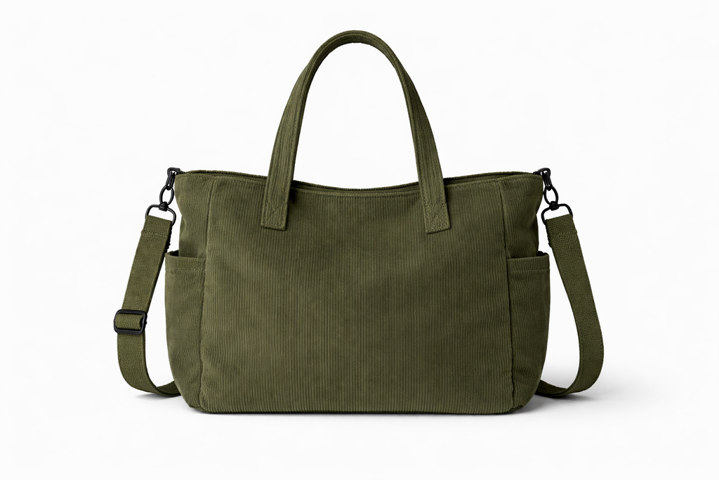 VELRA Navy Green Tote Bag