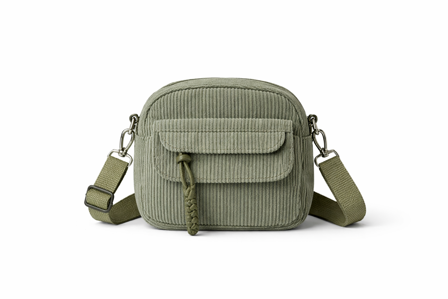 VELRA Navy Green Essential Shoulder Bag