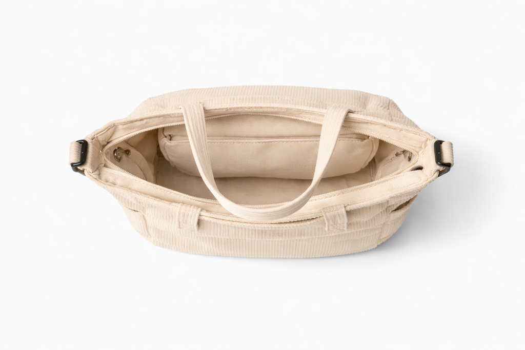 VELRA Beige Tote Bag