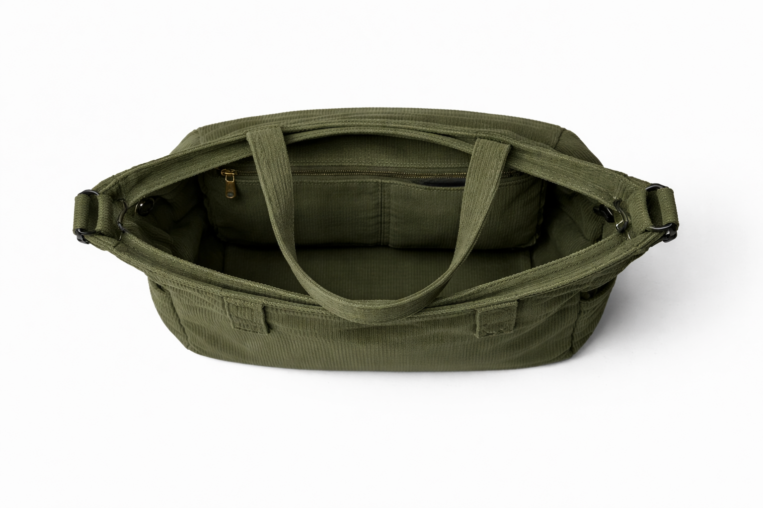 VELRA Navy Green Tote Bag