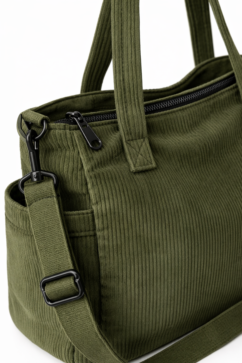 VELRA Navy Green Tote Bag