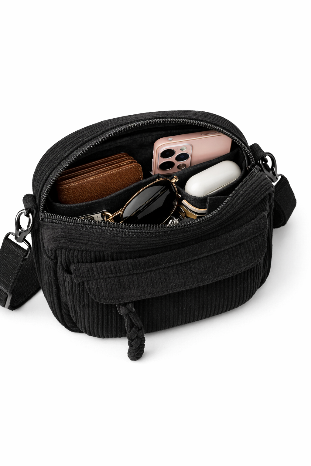 VELRA Black Essential Shoulder Bag