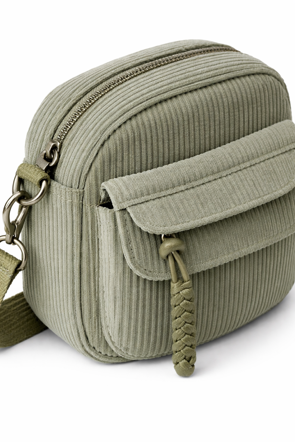 VELRA Navy Green Essential Shoulder Bag